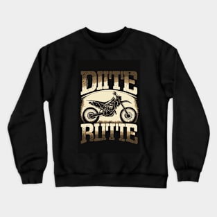Dirt bike - black silhouette Crewneck Sweatshirt